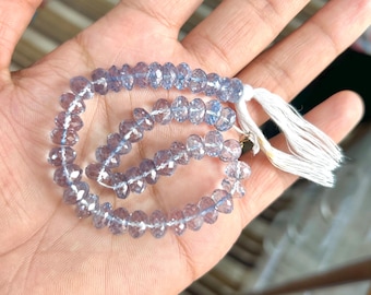 ゴージャスなミスティック ブルー レインボー クォーツ ファセット