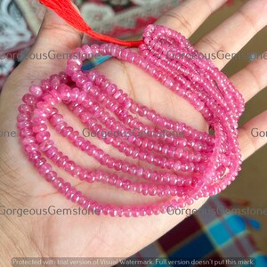 Glatte Saphir Rondelle Perlen: Natürliche Edelstein Schmuck machen (4-7 mm) 16-Zoll-Strang