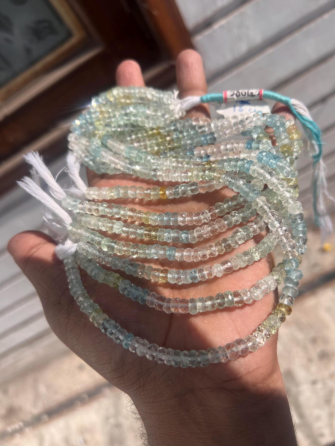 Perline Sfaccettate Rotonde 4x2,5 Mm - Jet AB X12,5 Cm - Foto 7