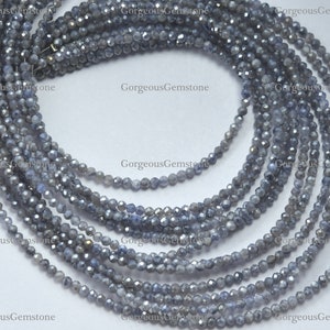 Mystische blaue Mondsteinperlen: 2,5 mm facettierte runde, 12,5-Zoll-Strang