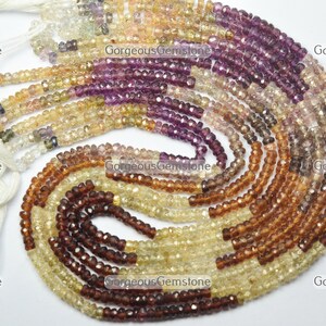 Natural Tundra Garnet Faceted Rondelle Beads - 3.50mm, 13 Inch Strand