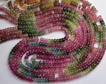 Perline Rondelle Sfaccettate In Rubino St. Da 15", 4 X 3 Mm, Filo - Foto 5