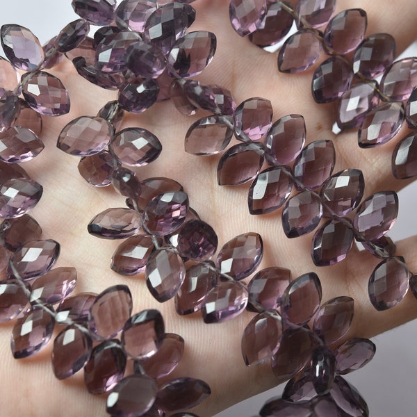 7 Inches Strands, Gorgeous Quality, Kunzite Hydro Quartz, Faceted, Fancy Marquise Shape, Beads, Size-8.00x12.00mm