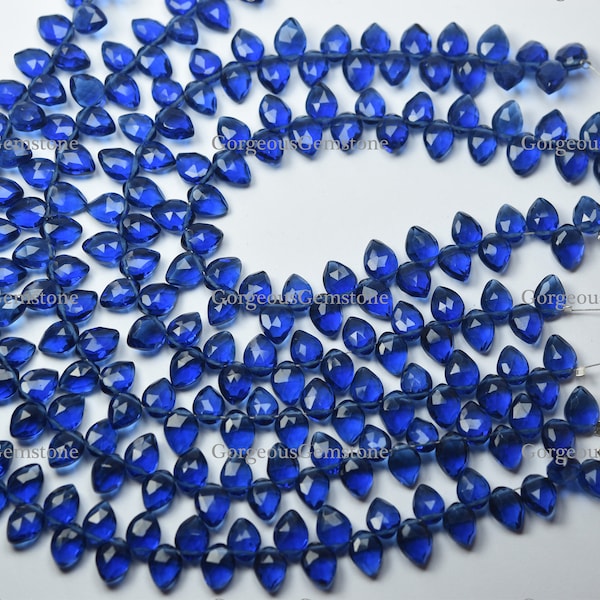 8 Inches Strand Gorgeous Quality Kyanite Hydro Quartz Faceted Marquise Shape Beads Size-6.00x8.00mm