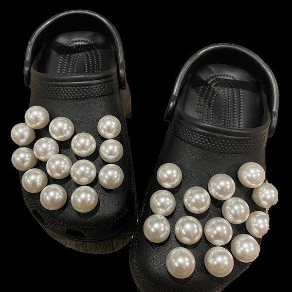 Shoe Charms Ornaments Extra Large Pearl Set  (14pcs / 28pcs)- High End Quality Pearl Charms Set. Croc Decoration for Men and Women