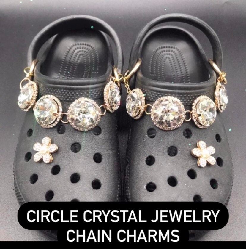 Crocs with gold chain cheap