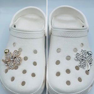 Croc Charms Gold Diamonds and Pearls Set. Charms for Your Crocs, Croc Accessories for Girls and Adult Women