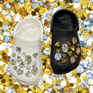 Crocs High Quality Gold and Silver Luxury Crystal Charms for Your Crocs ...