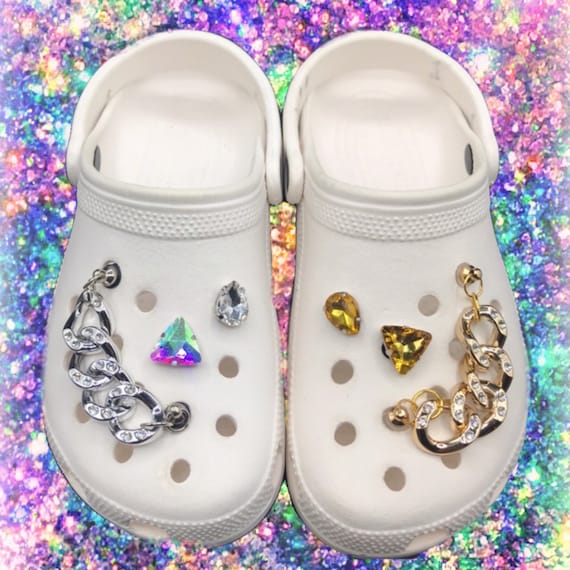 Bling Rhinestone DIY Shoes Charms for Crocs Women Diamond Croc