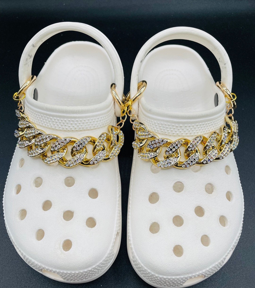 Golden Chain Silver Chain Croc Fashion Chain Croc Jibitz - Temu