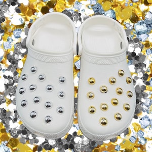 Crocs High Quality Gold and Silver Luxury Pearl Charms for your Crocs, Croc Accessories for Girls and Adult Women