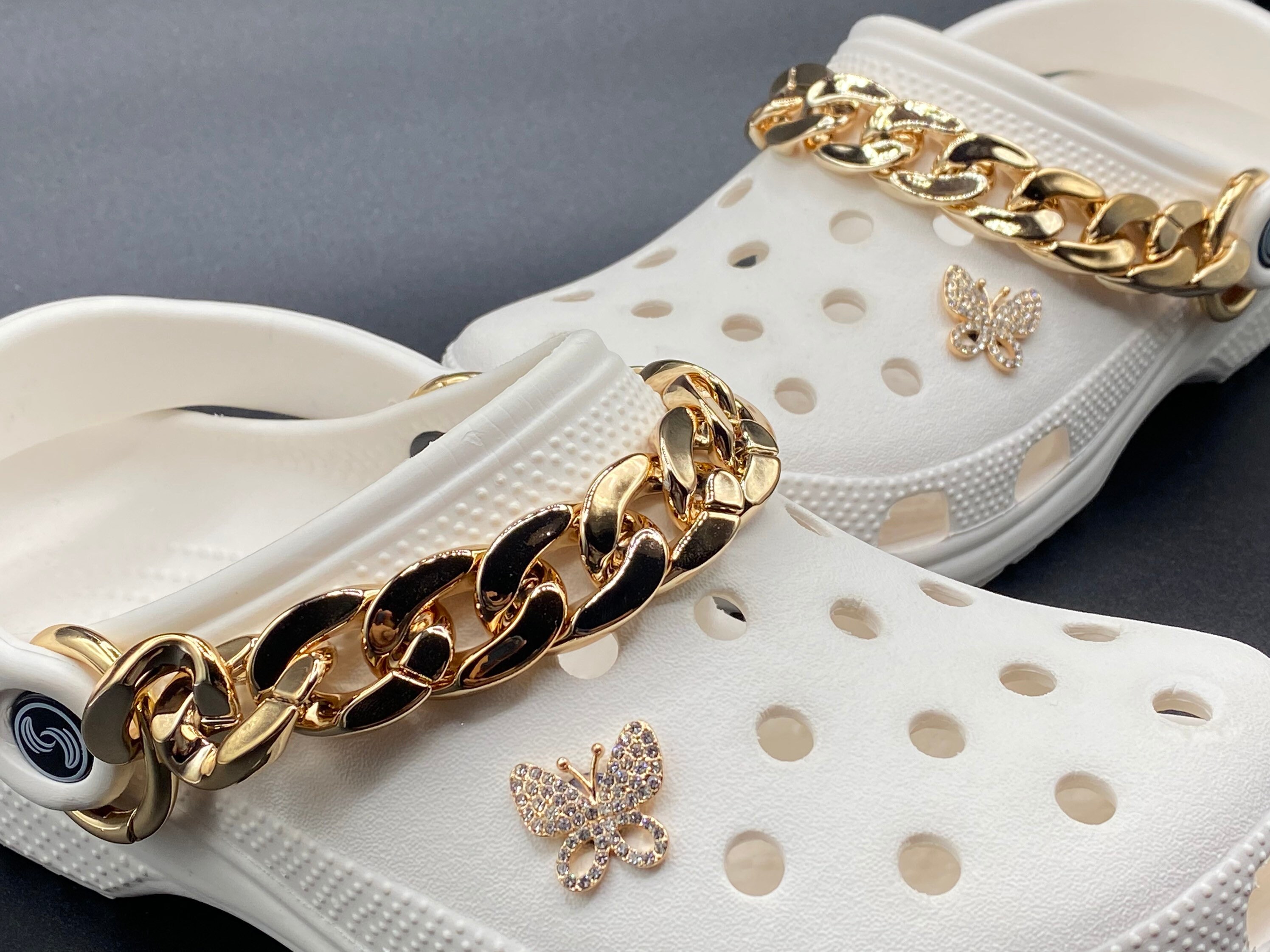 Crocs Chain Charm mit Klassischer Gold und Silber und Metallic Etsy