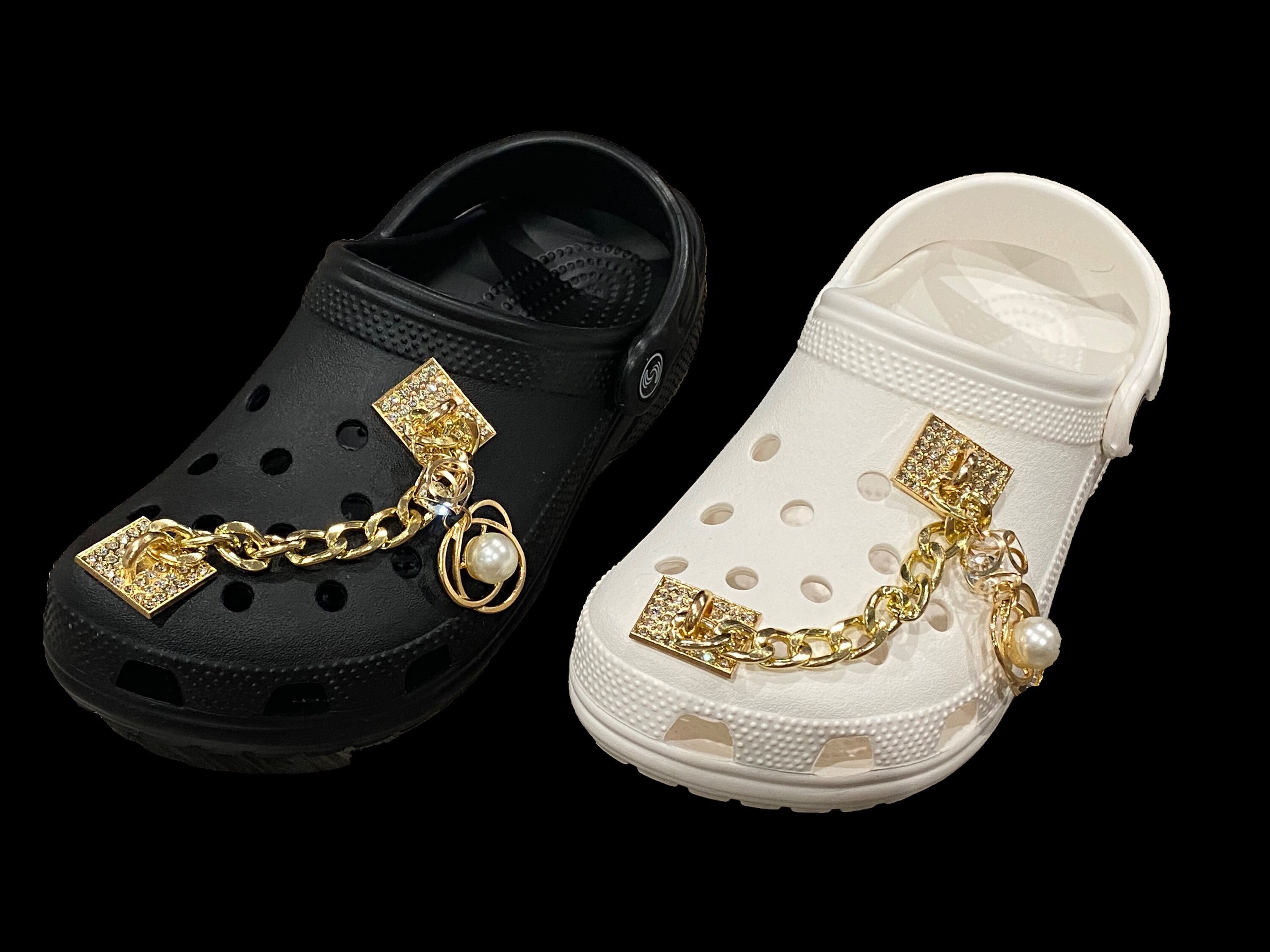 Crocs Charms Chain. Gold Metal with Rhinestone Chain Charm by Etsy