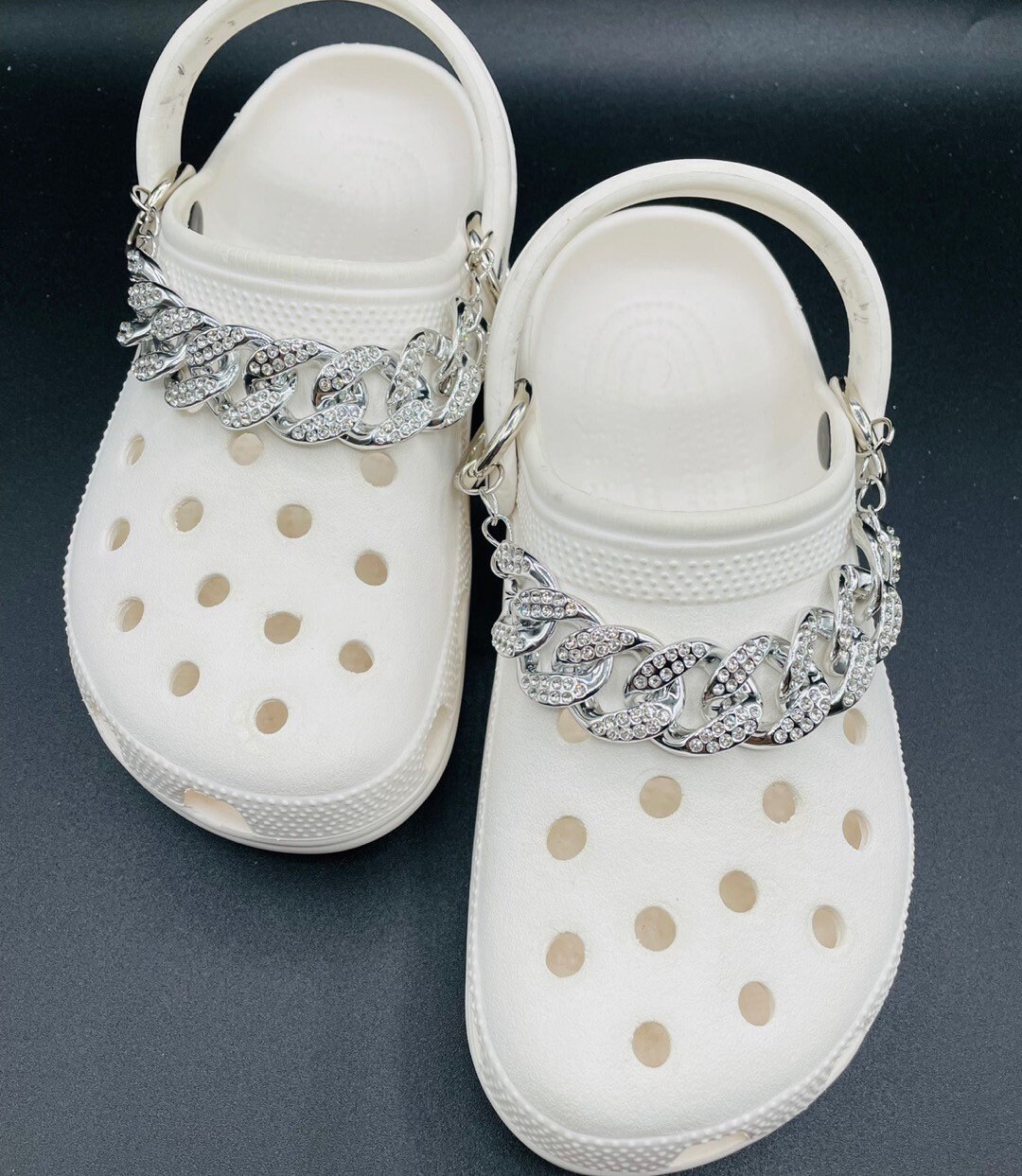 Crocs Bling Silver Rhinestone Chain Charms. Limited Style - Etsy Australia