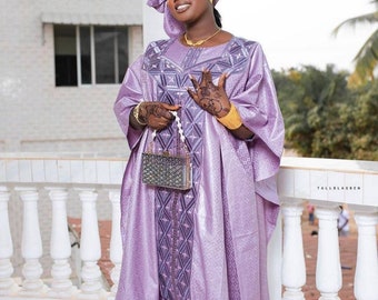 Bazin Riche Dress, Supreme Getzner Gold, African Dress, Bazin Brocade, -  Afrikrea