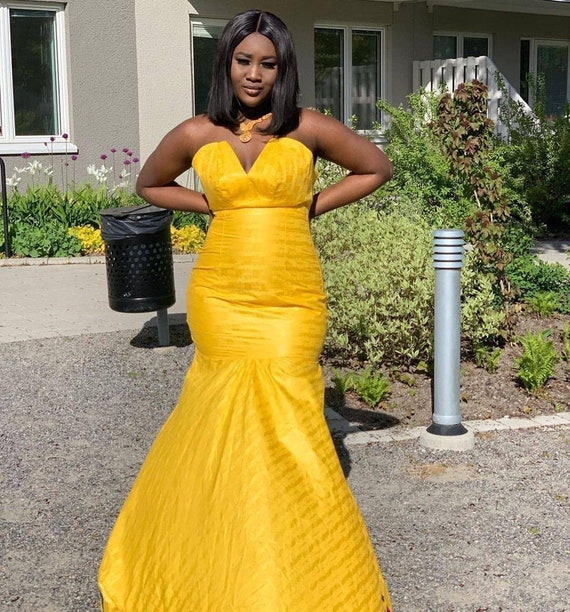 PREMIUM GETZNER MAGNUM Gold African Dress Bazin Brocade | Etsy