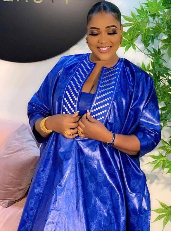 PREMIUM GETZNER MAGNUM Gold African Dress Bazin Brocade Bazin Getzner Bazin African Clothing for Women African Fabric Women Boubou Etsy Denmark