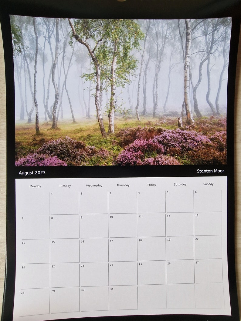 A3 Size Peak District Woodlands 2023 Calendar Atmospheric James Mills
