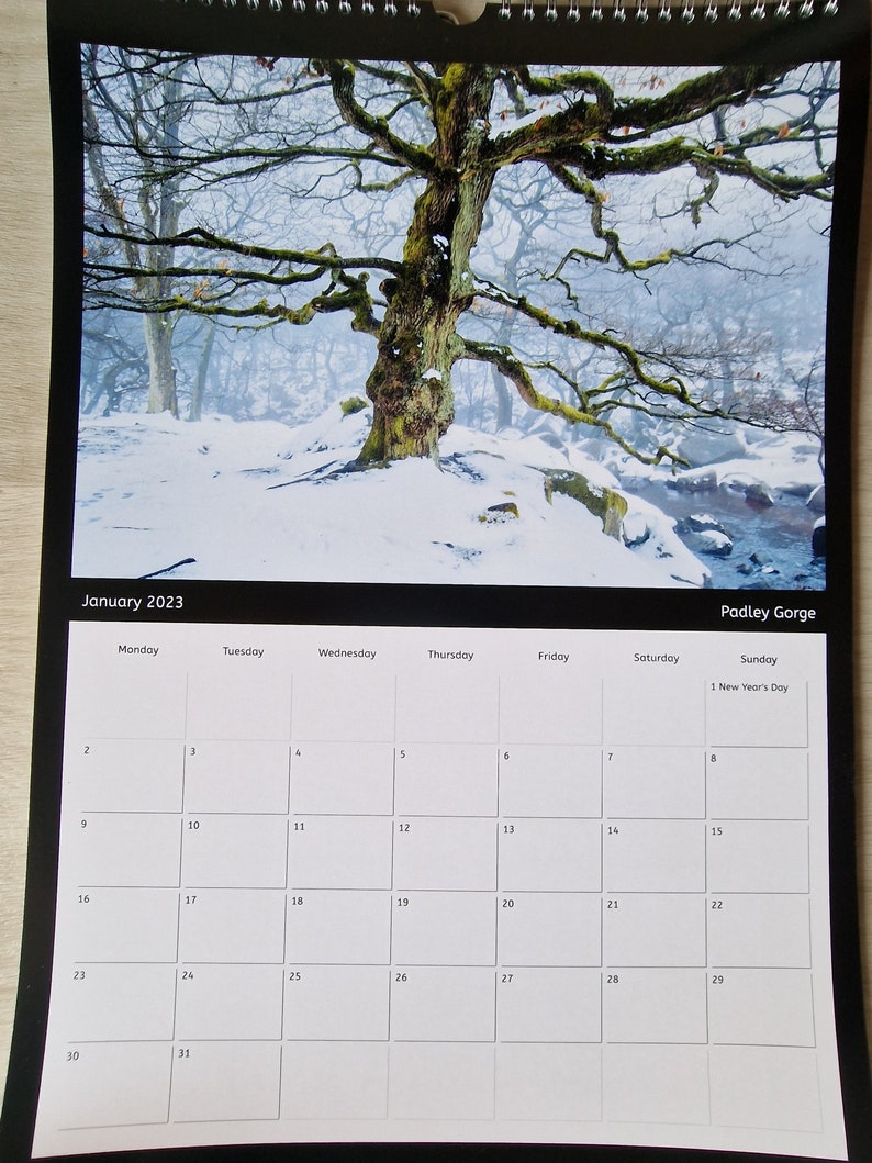 A3 Size Peak District Woodlands 2023 Calendar Atmospheric James Mills