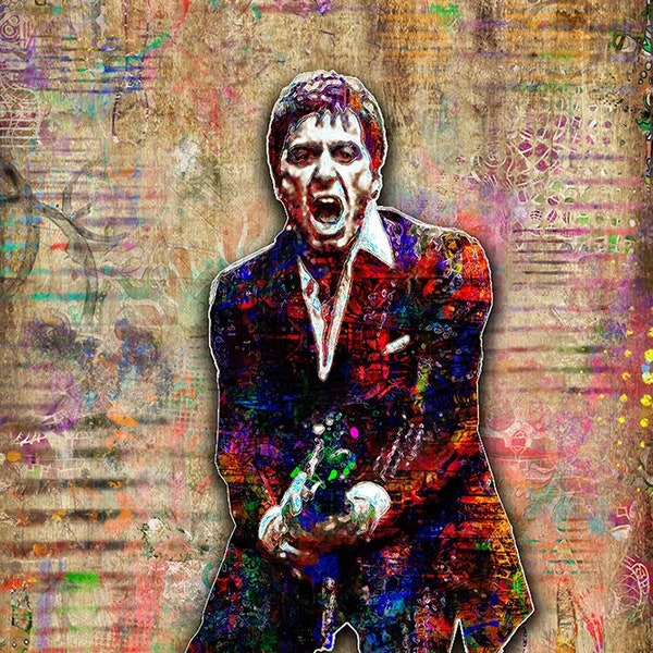 Al Pacino Print, Al Pacino Artwork, Al Pacino Art, Al Pacino Poster for Scarface Fans
