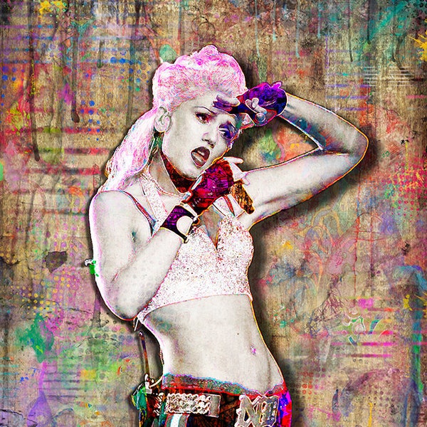 Gwen Stefani Print, Gwen Stefani Artwork, Gwen Stefani Art, Gwen Stefani Poster for No Doubt Fans