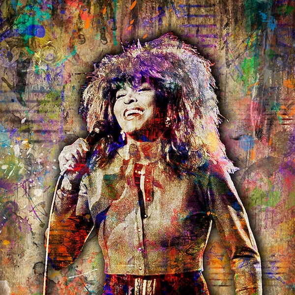 Tina Turner Print, Tina Turner Artwork, Tina Turner Art, Tina Turner Poster for Tina Turner Fans