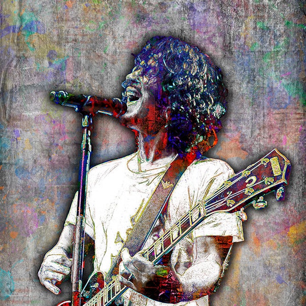 Chris Cornell Art, Chris Cornell Print, Chris Cornell Tribute Poster, Chris Cornell Artwork for Soundgarden and Audioslave Fans