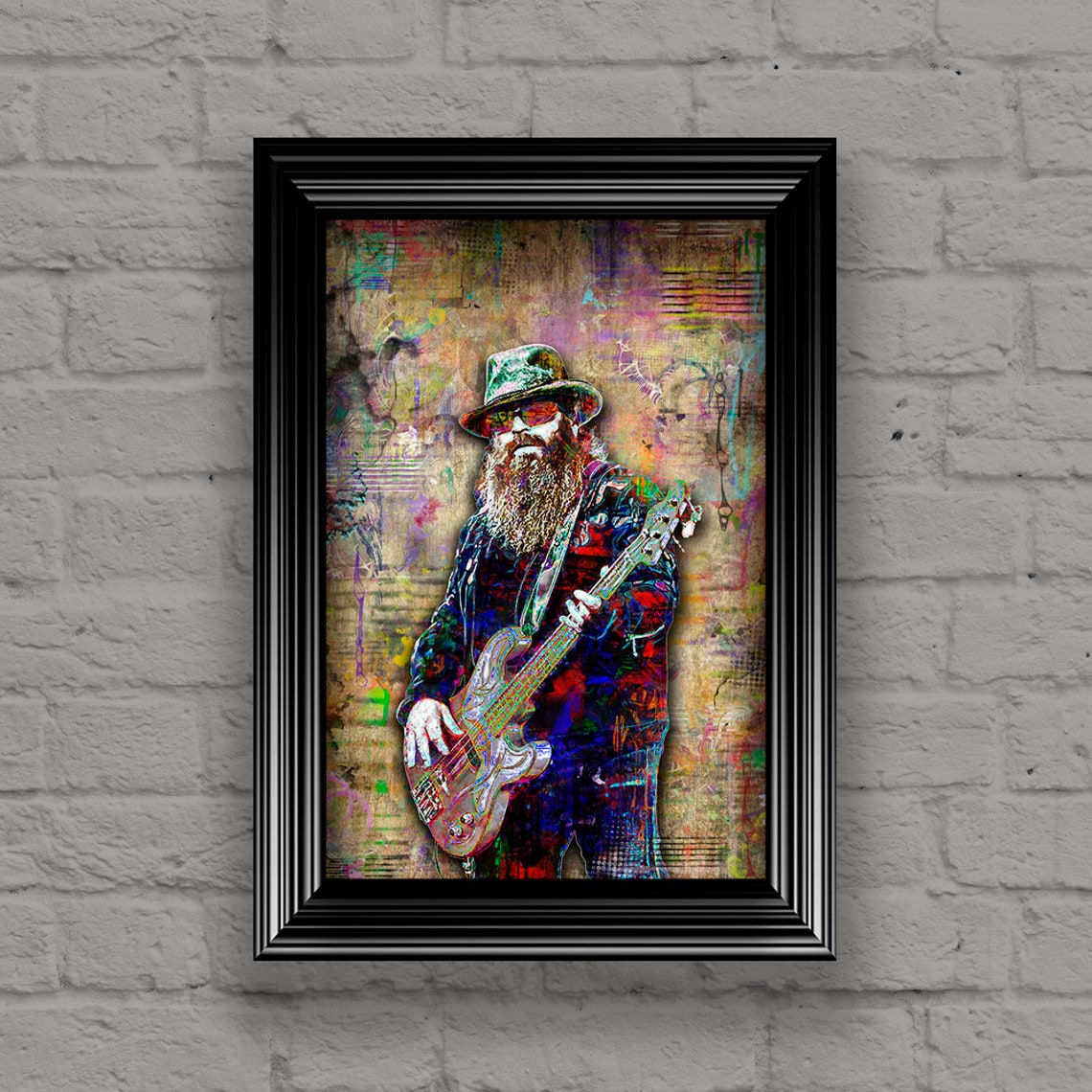 Dusty Hill Print Dusty Hill Artwork Dusty Hill Tribute Art - Etsy