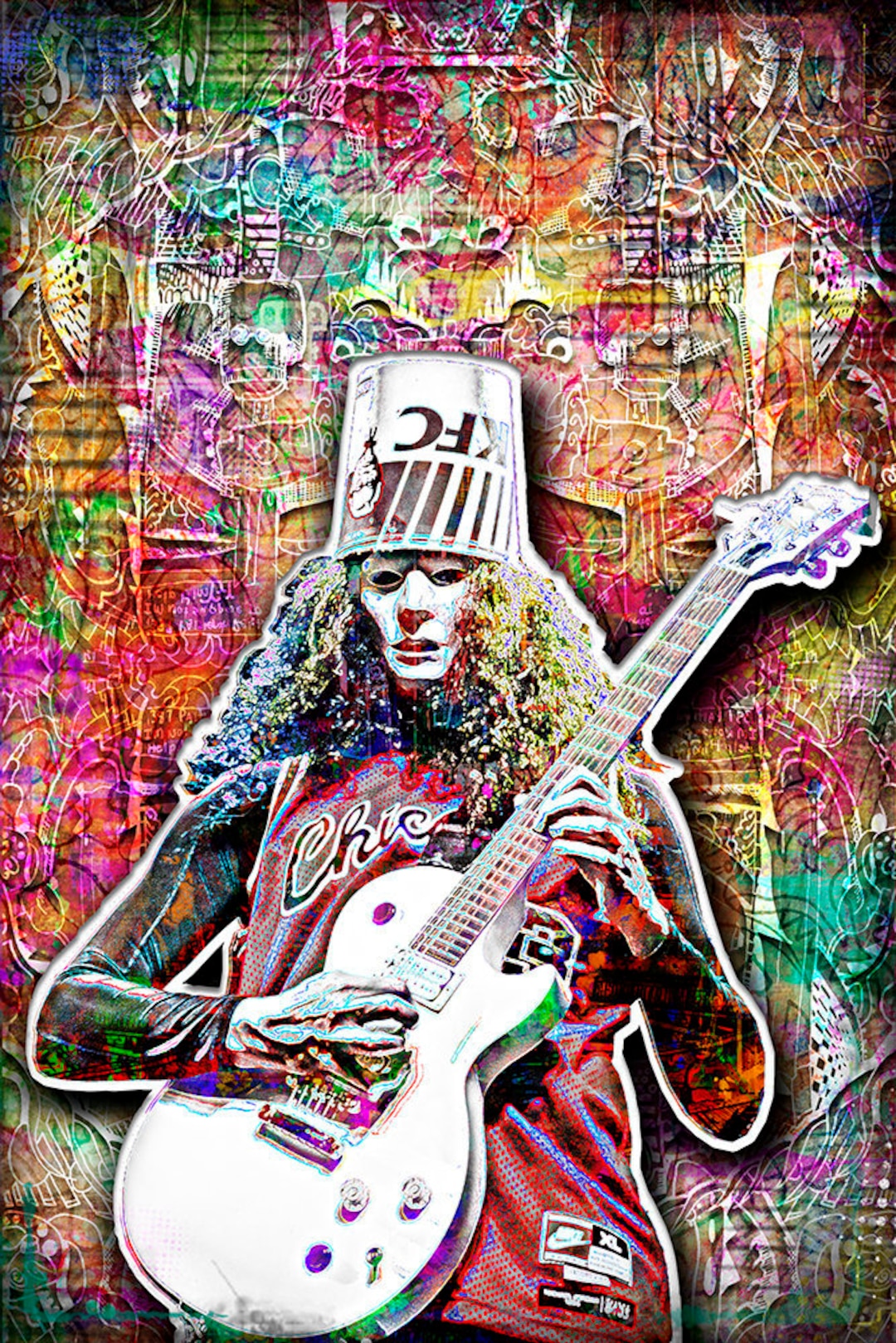 Buckethead Poster, Buckethead Artwork, Buckethead Art, Buckethead Print for  Buckethead Fans - Etsy UK