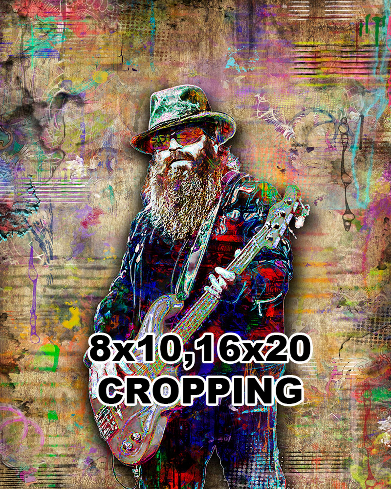 Dusty Hill Print Dusty Hill Artwork Dusty Hill Tribute Art - Etsy