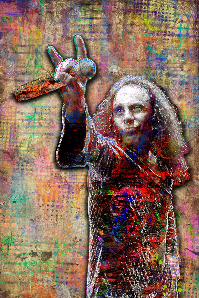 Ronnie James Dio Print, Ronnie James Dio Artwork, Ronnie James Dio Tribute Art, Ronnie James Dio Poster for Dio Fans image 1