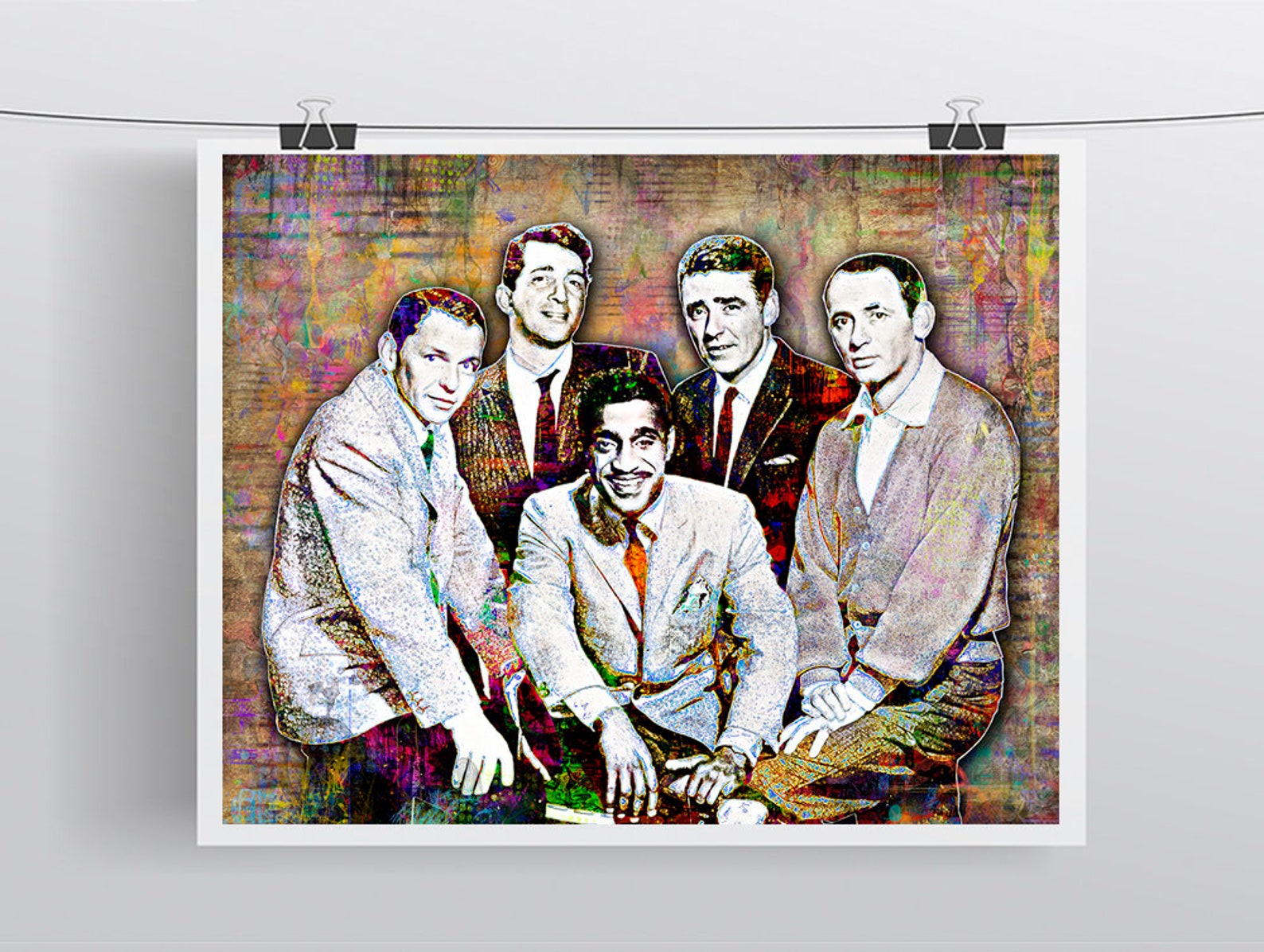 The Rat Pack Print the Rat Pack Artwork the Rat Pack Tribute Etsy