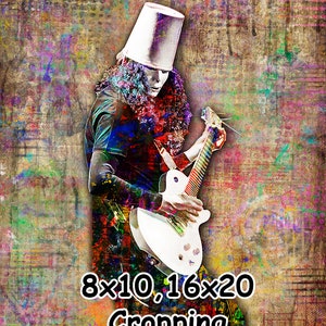Buckethead Print, Buckethead Artwork, Buckethead Art, Buckethead Poster ...