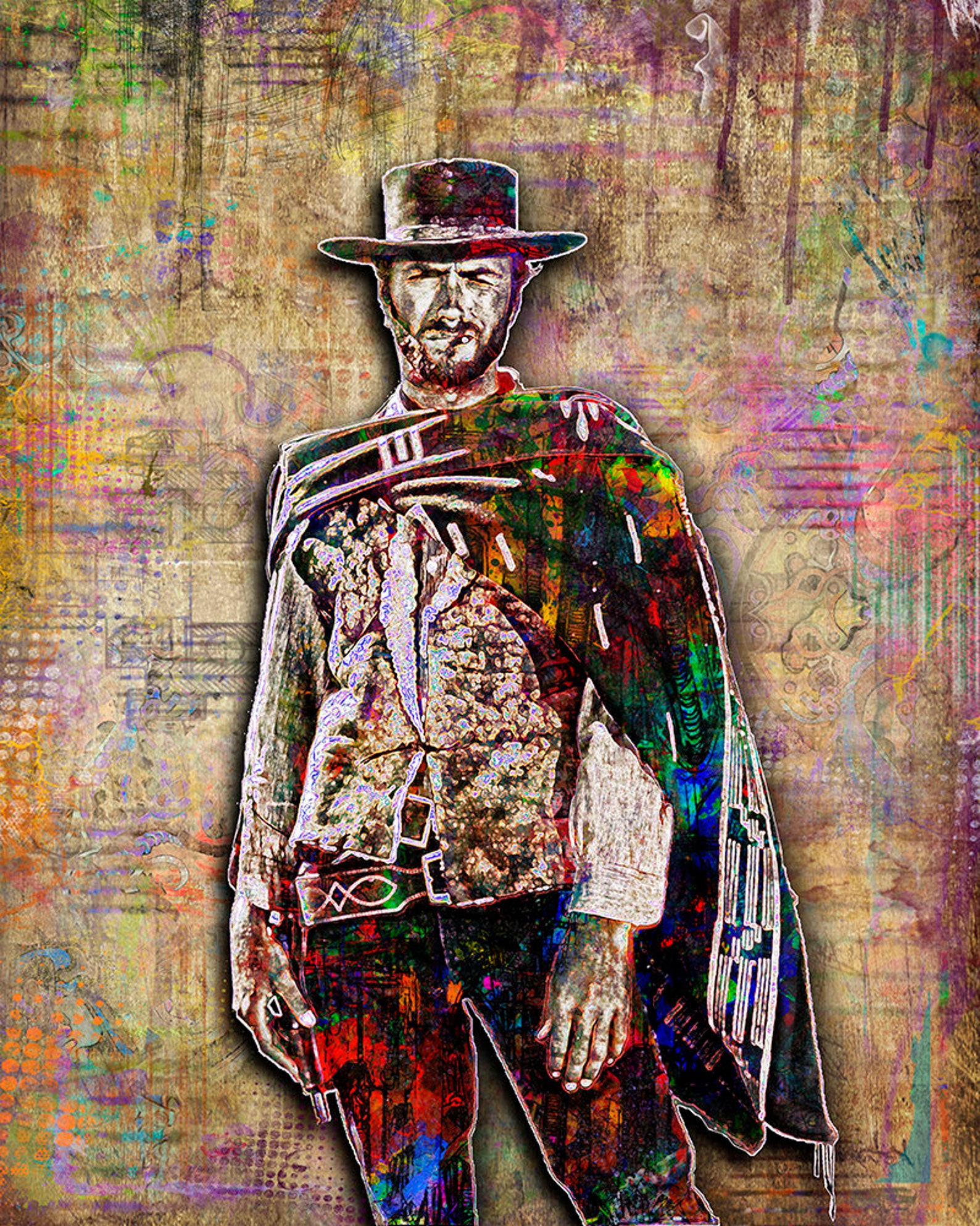 Clint Eastwood Print Clint Eastwood Artwork Clint Eastwood - Etsy