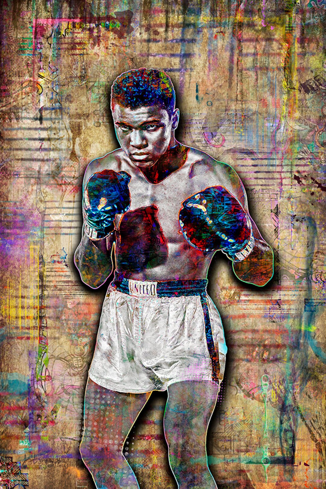 Muhammad Ali Print, Muhammad Ali Artwork, Muhammad Ali Tribute Art ...