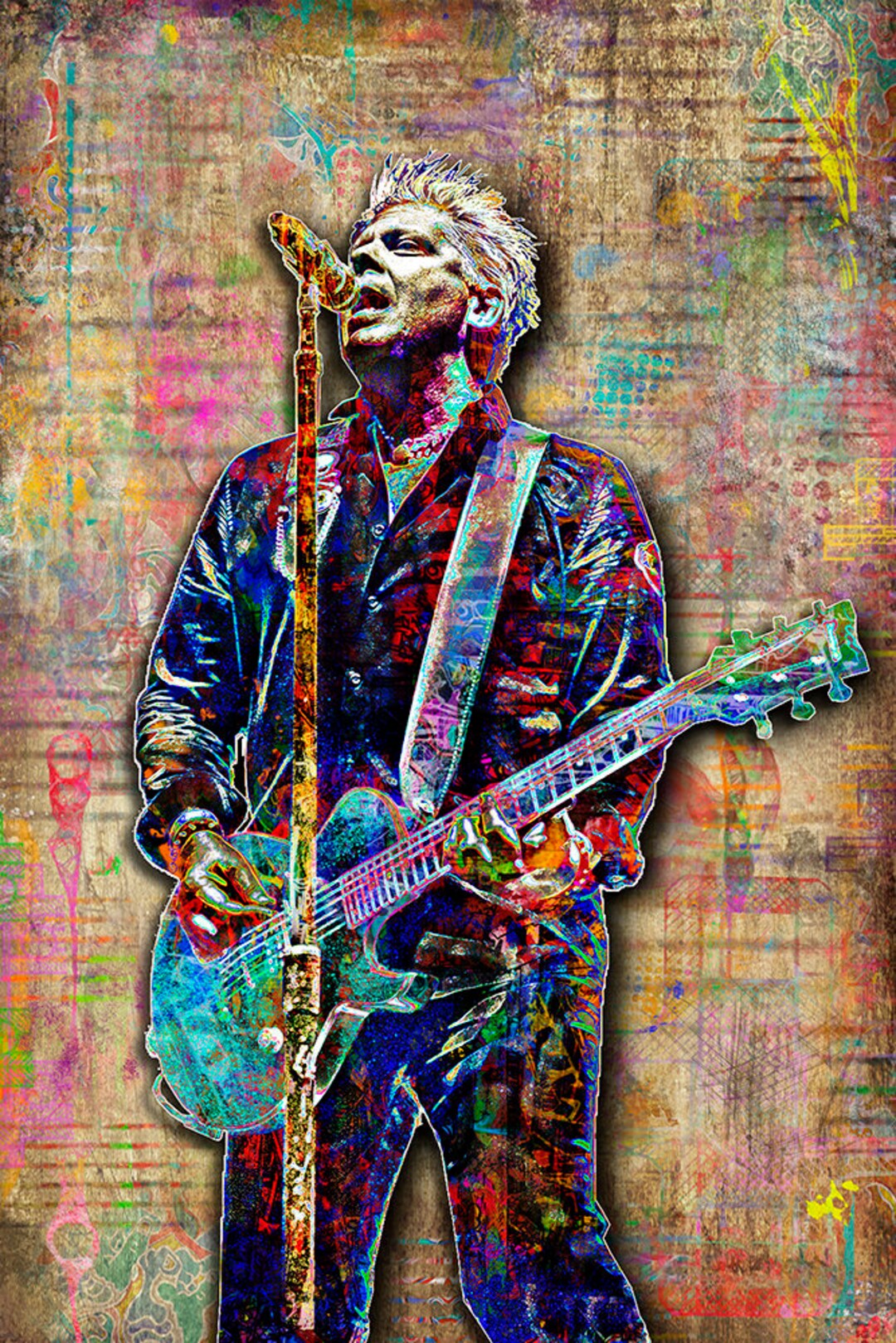 Dexter Holland Print, Dexter Holland Artwork, Dexter Holland Art
