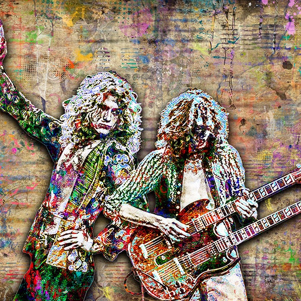 Led Zeppelin Print, Led Zeppelin Artwork, Led Zeppelin Art, Led Zeppelin Poster for Led Zeppelin Fans