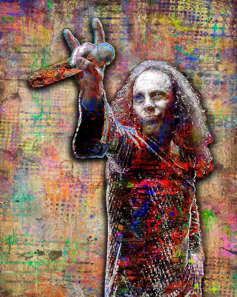 Ronnie James Dio Print, Ronnie James Dio Artwork, Ronnie James Dio Tribute Art, Ronnie James Dio Poster for Dio Fans image 3