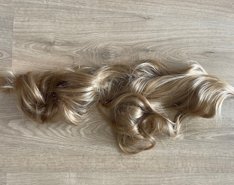 Hellbraune Pferdeschwanz Haarverlängerungen, Perücke hitzebeständige Haarfasern Höchste Qualität #27