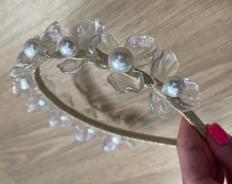 Diamond hair band, acrylic glass bead hair band, accessory wig accessory hair fashion wedding hairband bandana turban