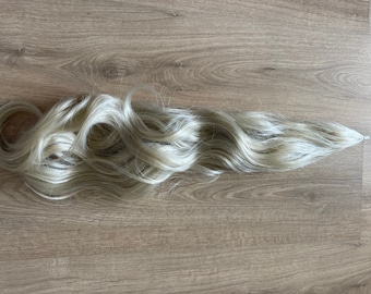 Light blonde wire ponytail hair extensions, wig heat resistant hair fibers Highest quality