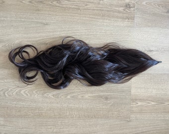 brauner Pferdeschwanz Haarschmuck, Perücke hitzebeständige Haarfasern Höchste Qualität #8