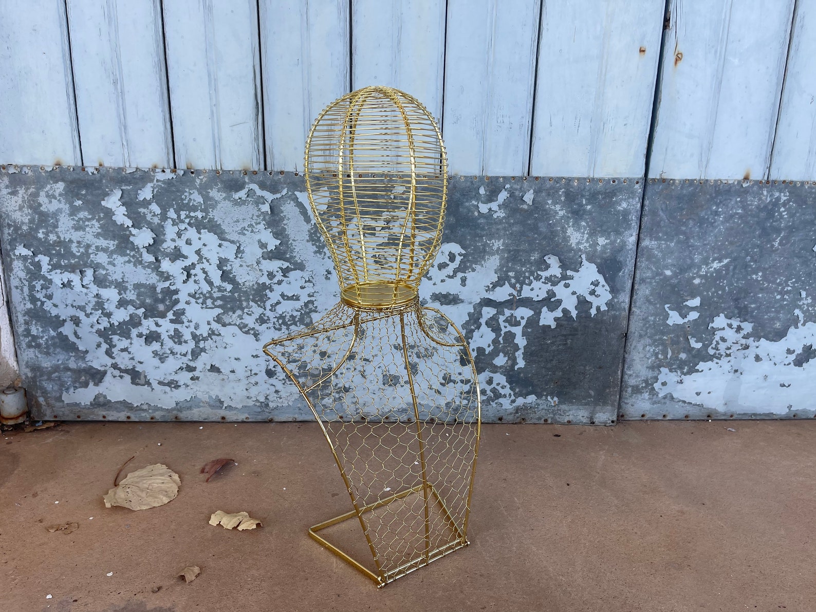 Gold Mannequin Head Manaqui Metal Head Wig Storage Wig Hanger Etsy