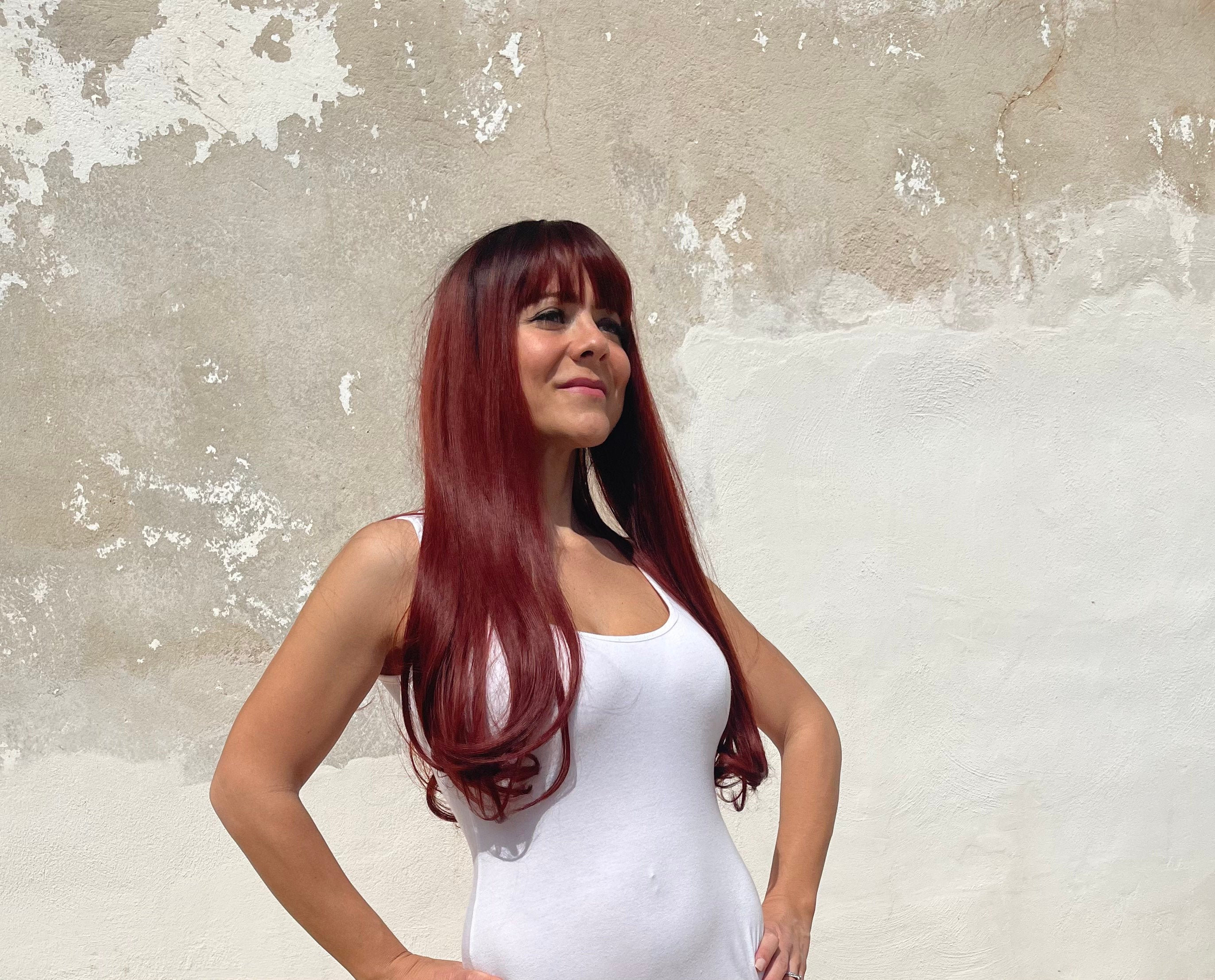 Red Curly Wig Ombre With Dark Roots Fading Down to Red Natural - Etsy