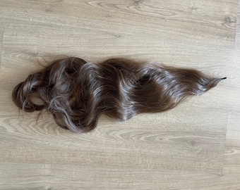 Braune draht pferdeschwanz haarverlängerungen, Perücke hitzebeständigen haarfasern Höchste qualität #9