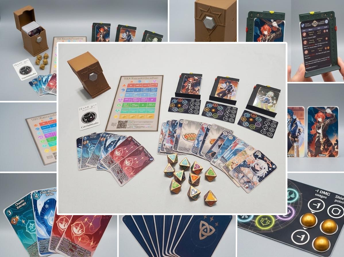 Fontaine Thumbprint Edition 新品3個 Genshin Impact || Genius Invokation TCG: Playable Sets - Etsy