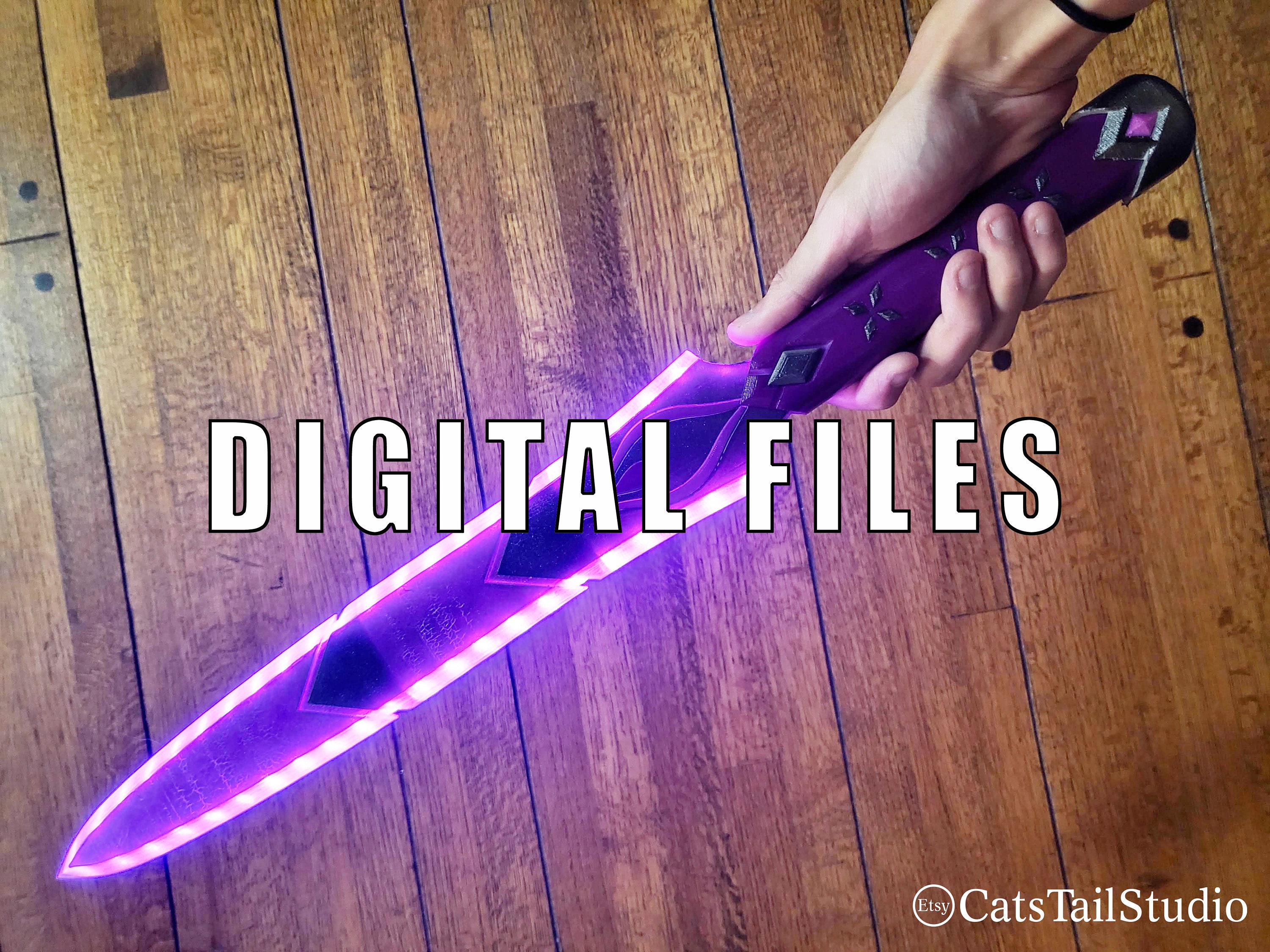 Genshin Impact || Kuki Shinobu LED Cosplay Dagger [digital File Genshin Impact || Kuki Shinobu LED Cosplay Dagger [digital File