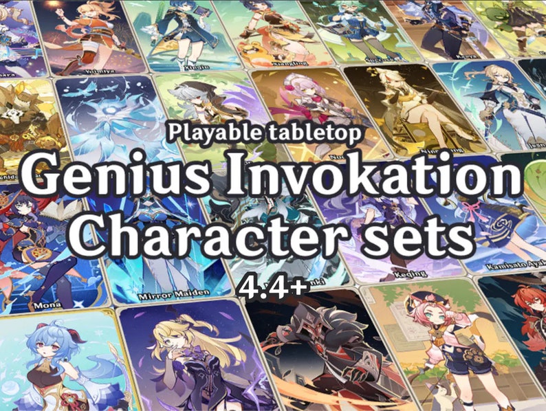 Genshin Impact || Genius Invokation TCG: Character Sets (4.4-5.4) - Etsy