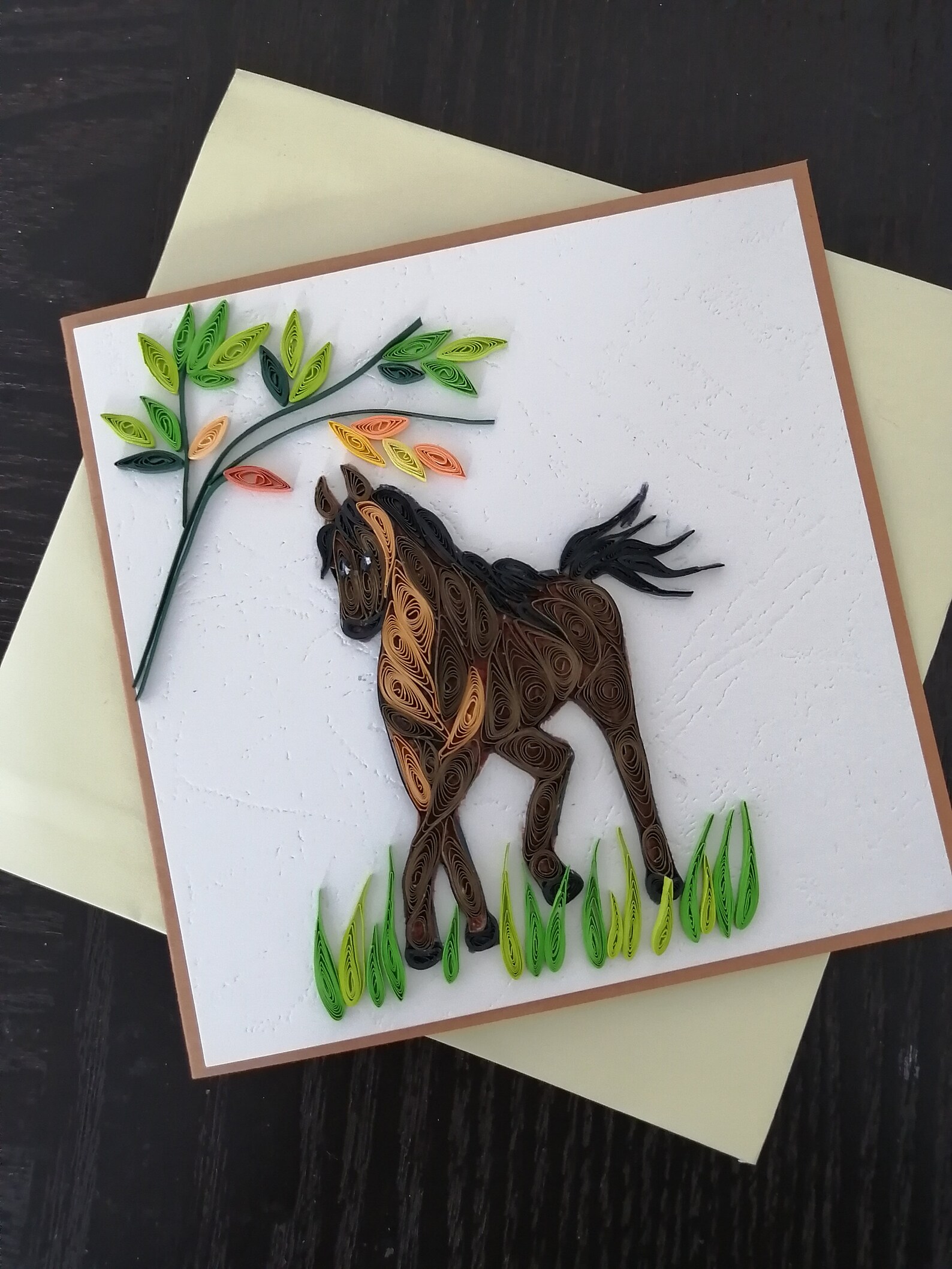 Running Horse Cards Quilling Greeting Card quilling cards Etsy