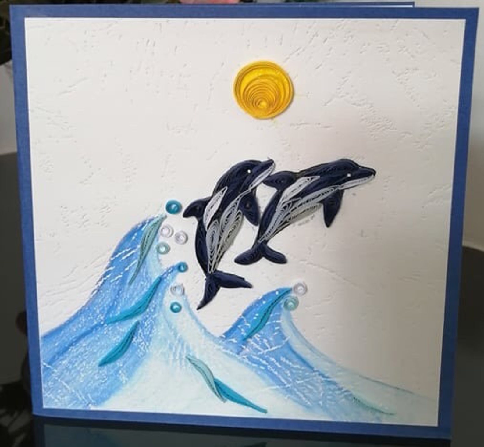 Dolphin Greeting Cards Quilling Greeting Card handmade | Etsy